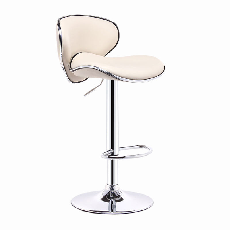 Modern Style Bar-stool with Adjustable Height Low Back Footrest Swivel for Counter Bar