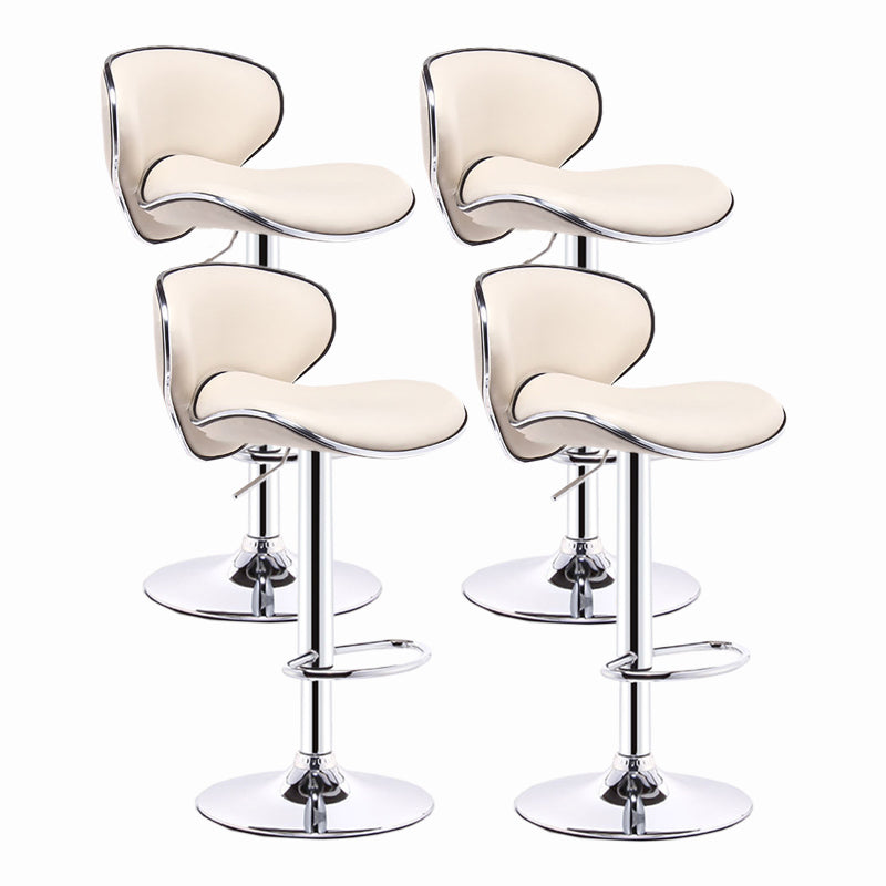 Modern Style Bar-stool with Adjustable Height Low Back Footrest Swivel for Counter Bar