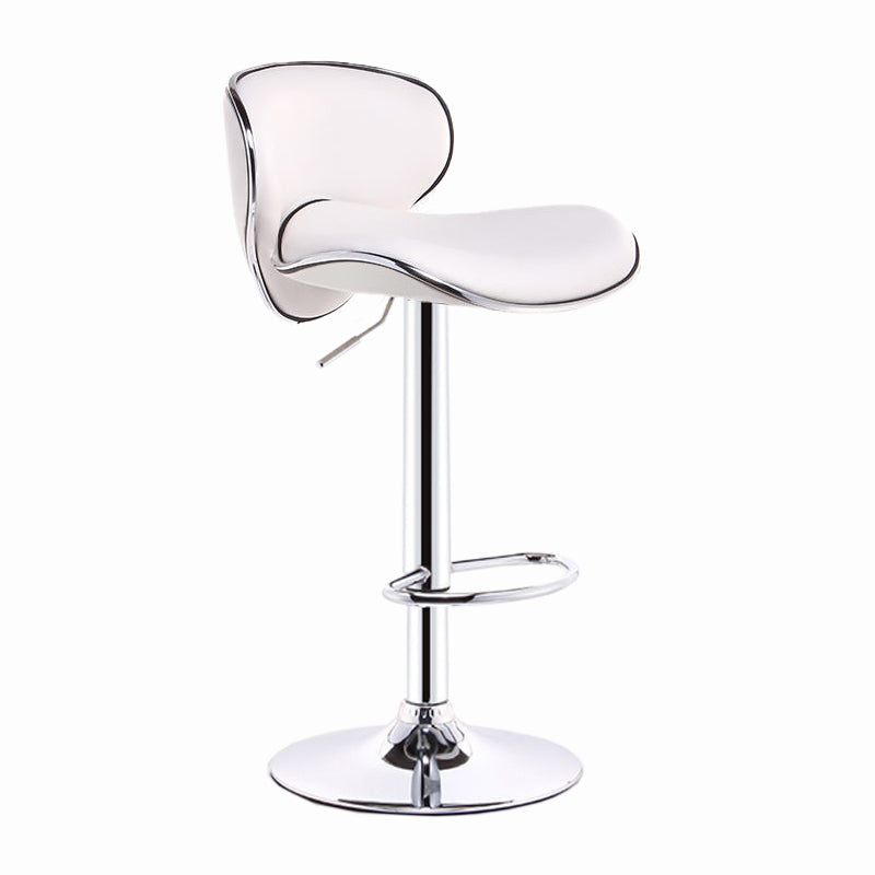 Modern Style Bar-stool with Adjustable Height Low Back Footrest Swivel for Counter Bar