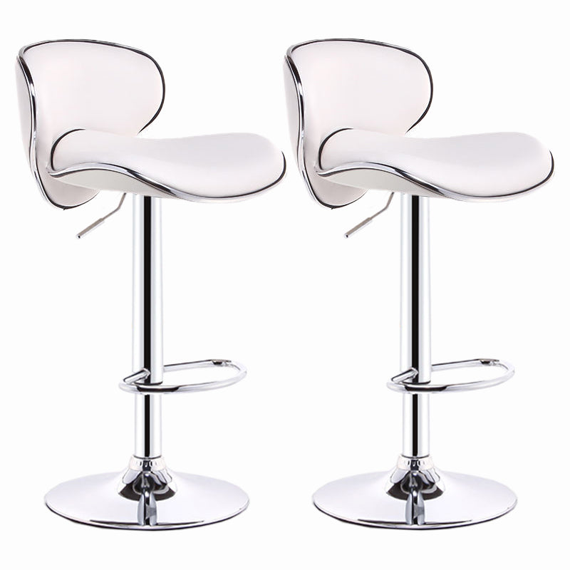 Modern Style Bar-stool with Adjustable Height Low Back Footrest Swivel for Counter Bar