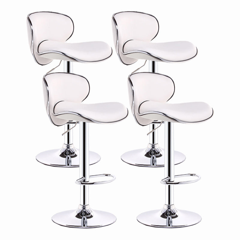 Modern Style Bar-stool with Adjustable Height Low Back Footrest Swivel for Counter Bar
