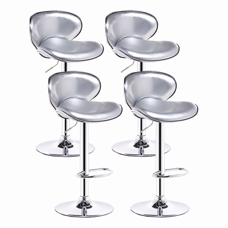 Modern Style Bar-stool with Adjustable Height Low Back Footrest Swivel for Counter Bar