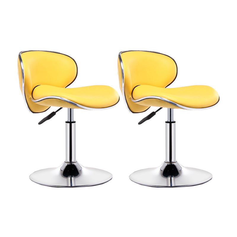 Modern Style Bar-stool with Adjustable Height Low Back Footrest Swivel for Counter Bar