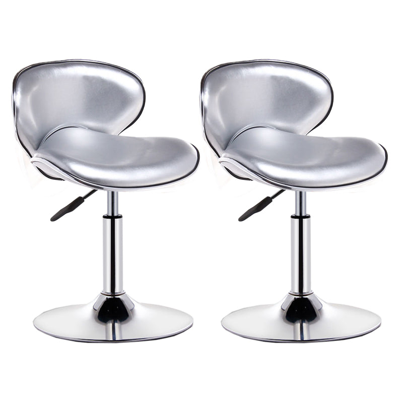 Modern Style Bar-stool with Adjustable Height Low Back Footrest Swivel for Counter Bar
