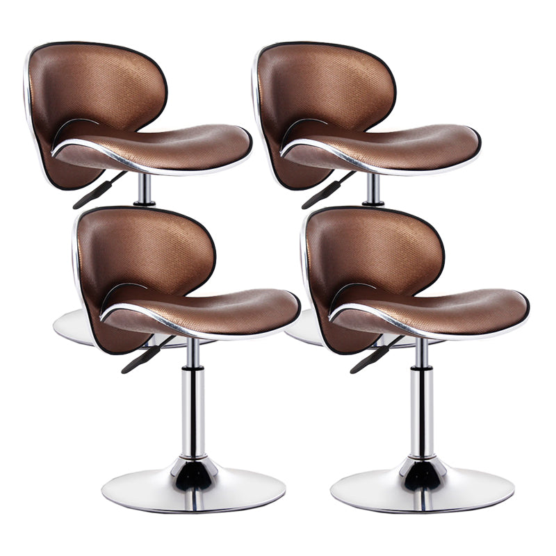 Modern Style Bar-stool with Adjustable Height Low Back Footrest Swivel for Counter Bar