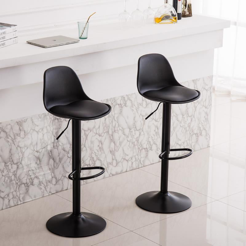 Modern Style Single Bar-stool with Adjustable Height Bucket Seat for Counter Kitchen