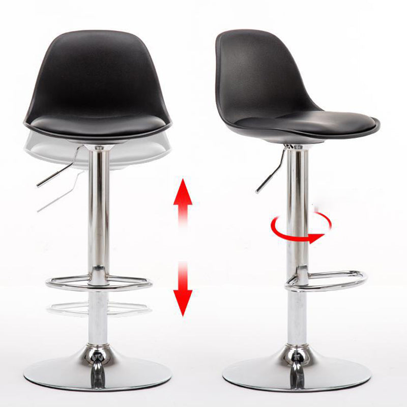 Modern Style Single Bar-stool with Adjustable Height Bucket Seat for Counter Kitchen