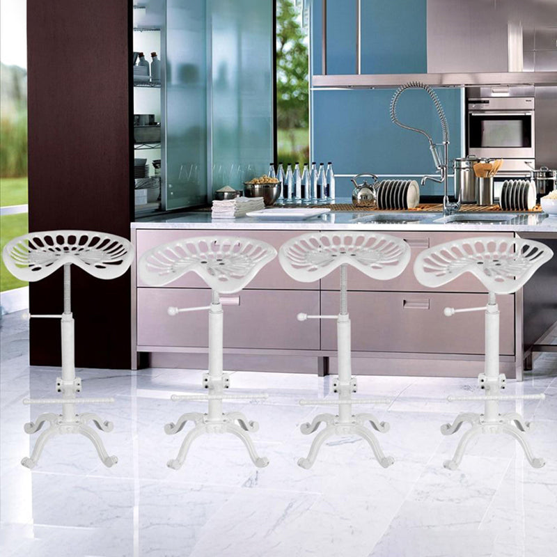 Single Modern Style Bar-stool with Swivel Adjustable Height Iron Footrest for Kitchen Bar