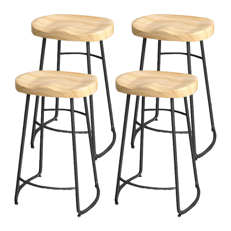 Modern Style Bar-stool with Footrest Iron Sled Legs for Kitchen Bar