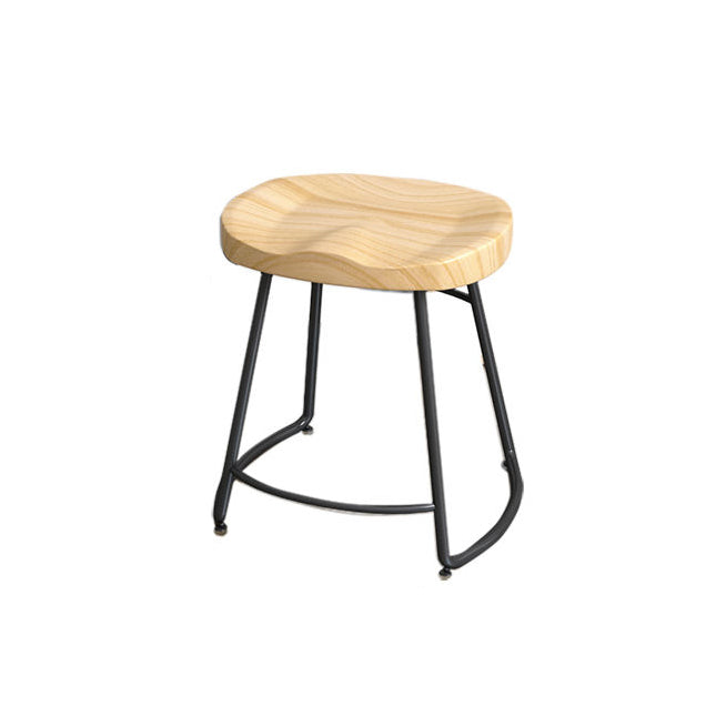 Modern Style Bar-stool with Footrest Iron Sled Legs for Kitchen Bar