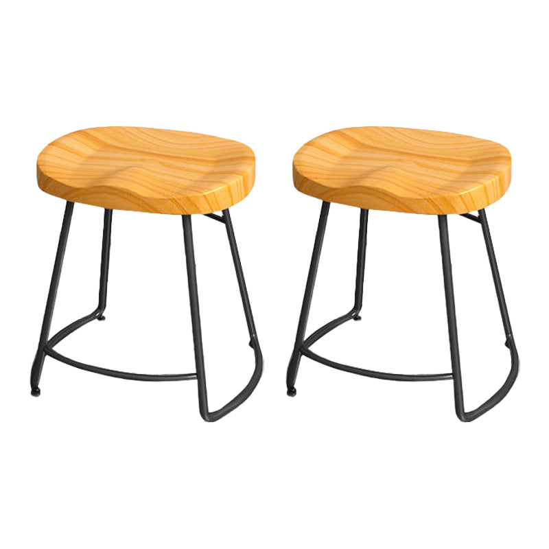 Modern Style Bar-stool with Footrest Iron Sled Legs for Kitchen Bar