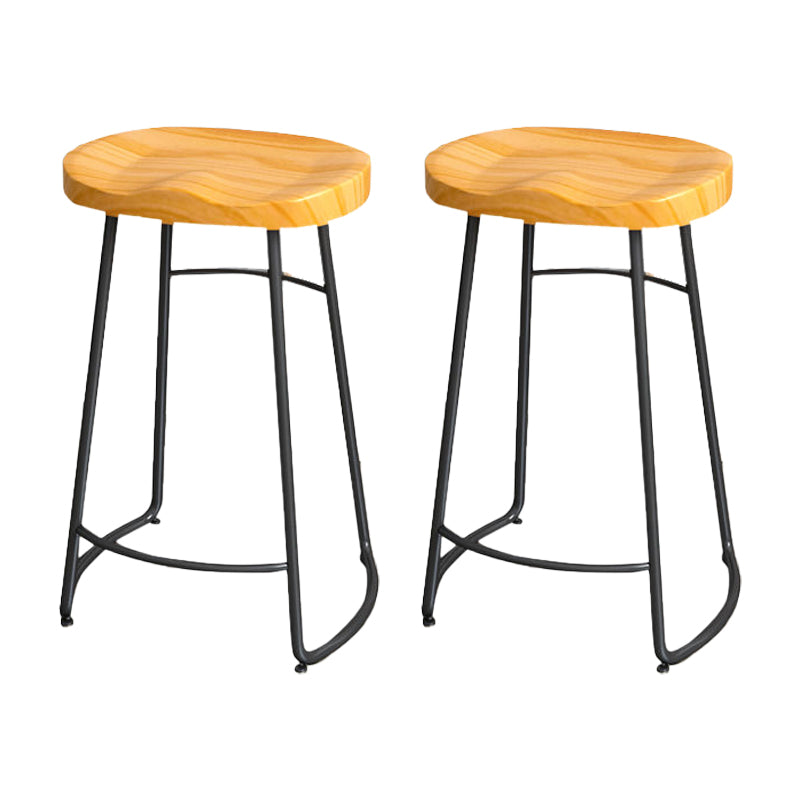 Modern Style Bar-stool with Footrest Iron Sled Legs for Kitchen Bar