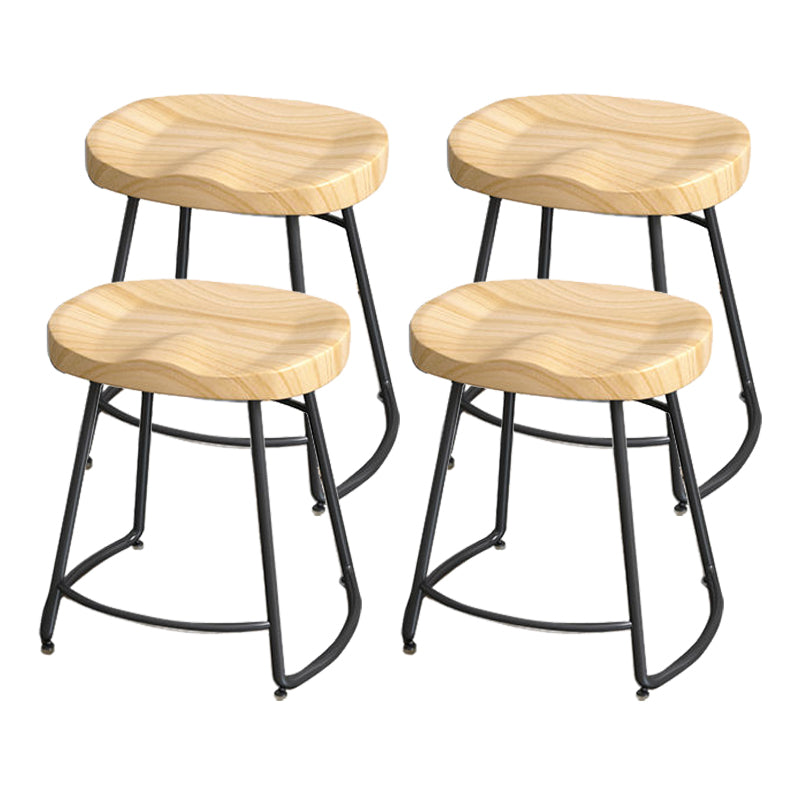 Modern Style Bar-stool with Footrest Iron Sled Legs for Kitchen Bar