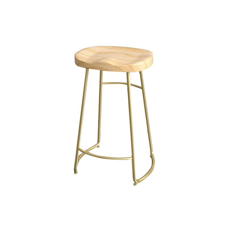 Modern Style Bar-stool with Footrest Iron Sled Legs for Kitchen Bar