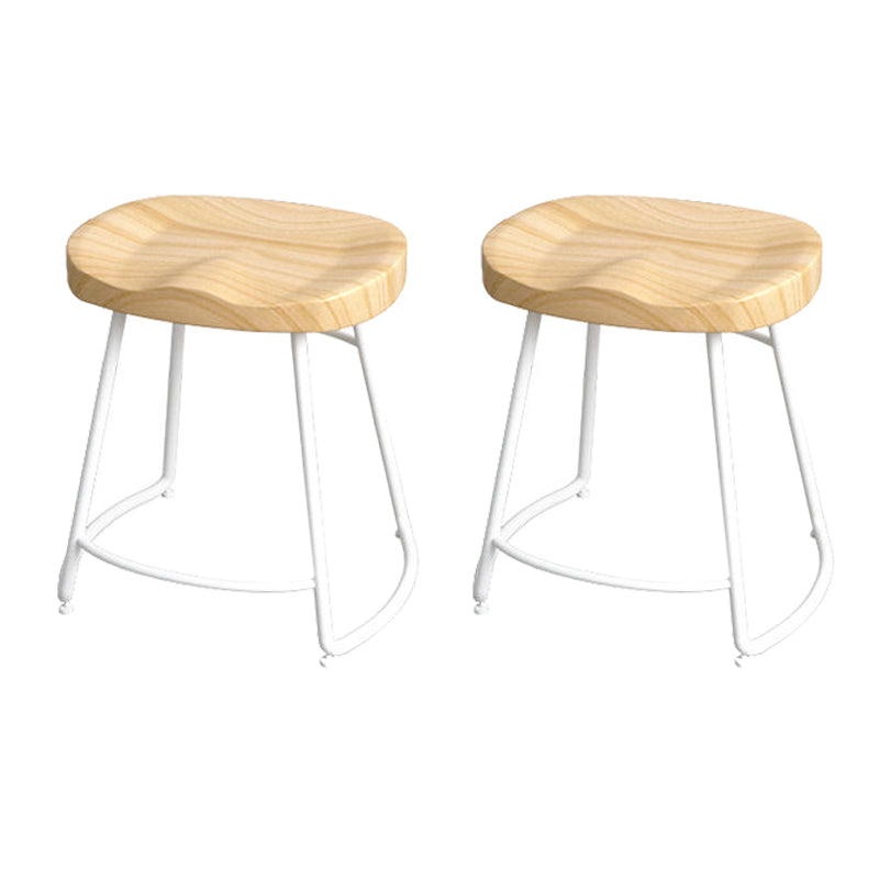 Modern Style Bar-stool with Footrest Iron Sled Legs for Kitchen Bar