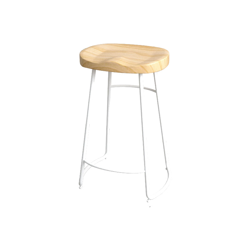Modern Style Bar-stool with Footrest Iron Sled Legs for Kitchen Bar