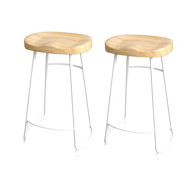 Modern Style Bar-stool with Footrest Iron Sled Legs for Kitchen Bar