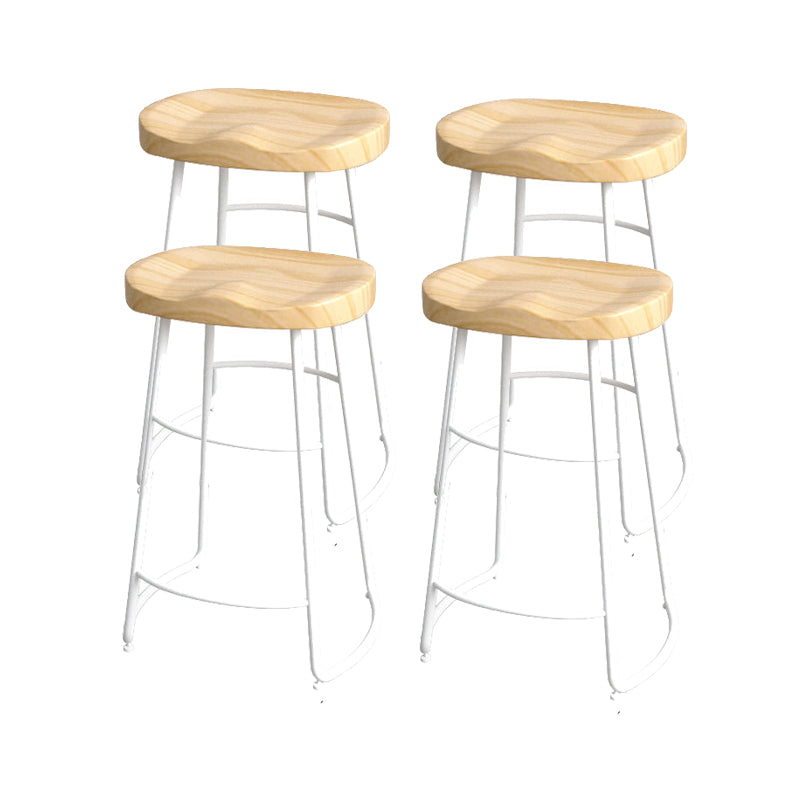 Modern Style Bar-stool with Footrest Iron Sled Legs for Kitchen Bar