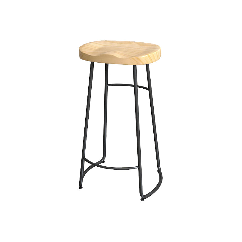 Modern Style Bar-stool with Footrest Iron Sled Legs for Kitchen Bar