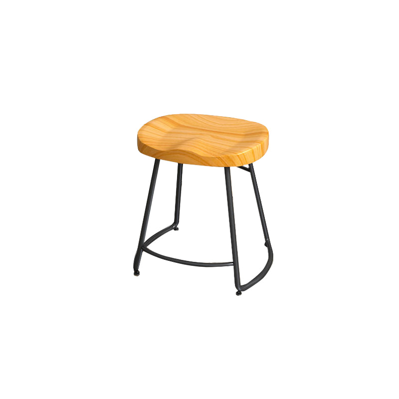 Modern Style Bar-stool with Footrest Iron Sled Legs for Kitchen Bar