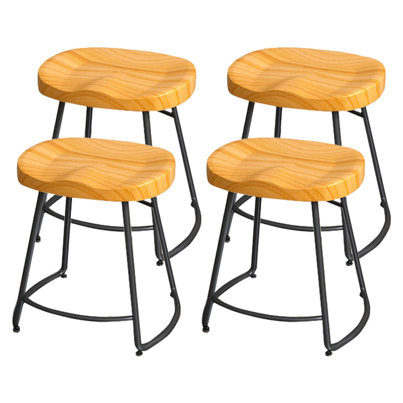 Modern Style Bar-stool with Footrest Iron Sled Legs for Kitchen Bar
