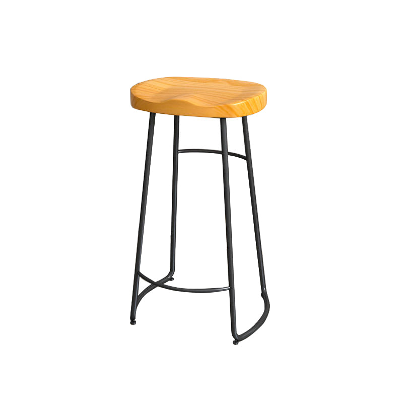Modern Style Bar-stool with Footrest Iron Sled Legs for Kitchen Bar
