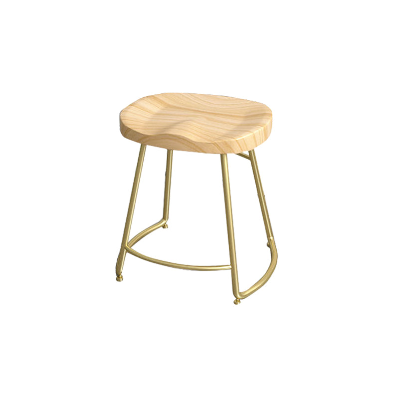 Modern Style Bar-stool with Footrest Iron Sled Legs for Kitchen Bar