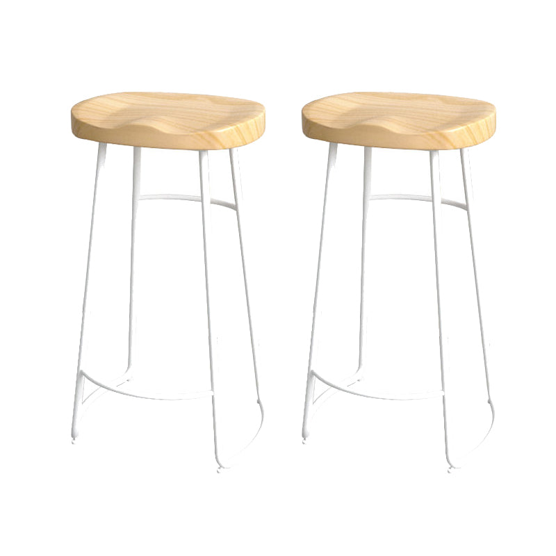 Modern Style Bar-stool with Footrest Iron Sled Legs for Kitchen Bar
