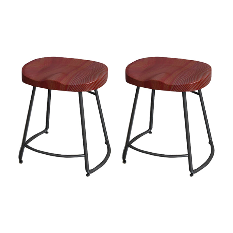 Modern Style Bar-stool with Footrest Iron Sled Legs for Kitchen Bar