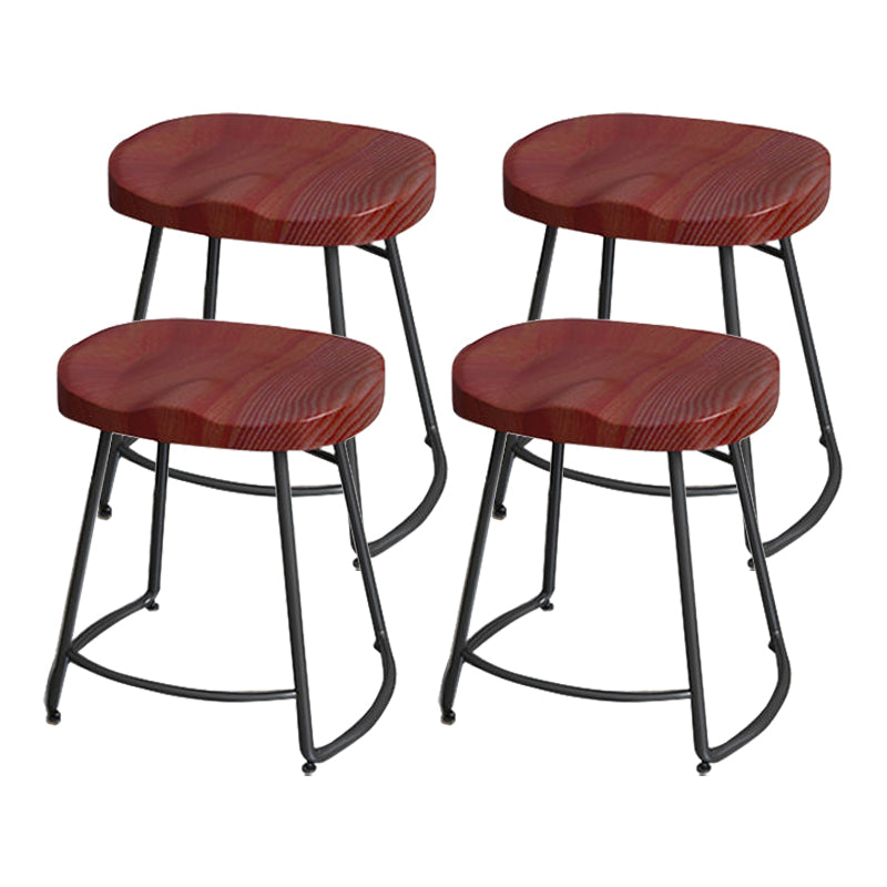 Modern Style Bar-stool with Footrest Iron Sled Legs for Kitchen Bar
