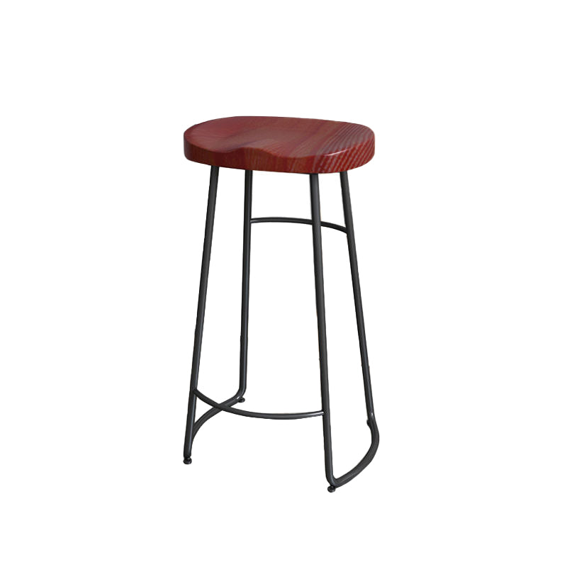 Modern Style Bar-stool with Footrest Iron Sled Legs for Kitchen Bar