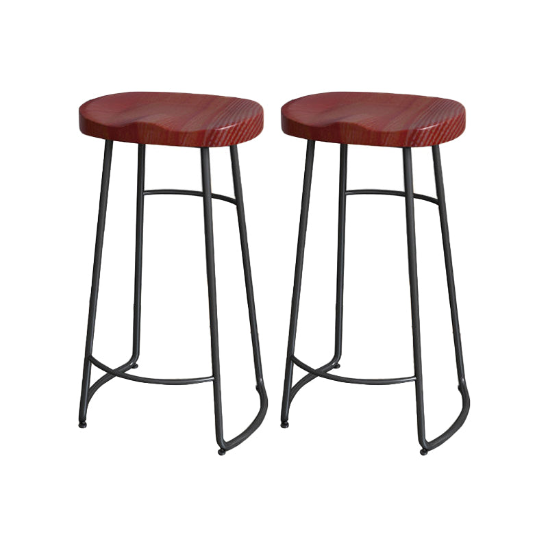 Modern Style Bar-stool with Footrest Iron Sled Legs for Kitchen Bar