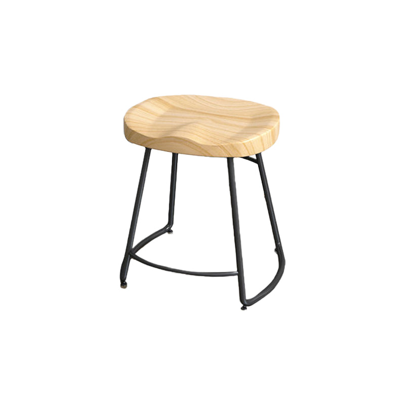 Modern Style Bar-stool with Footrest Iron Sled Legs for Kitchen Bar