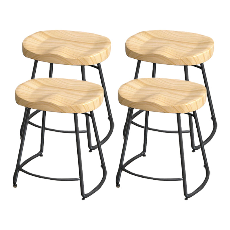 Modern Style Bar-stool with Footrest Iron Sled Legs for Kitchen Bar