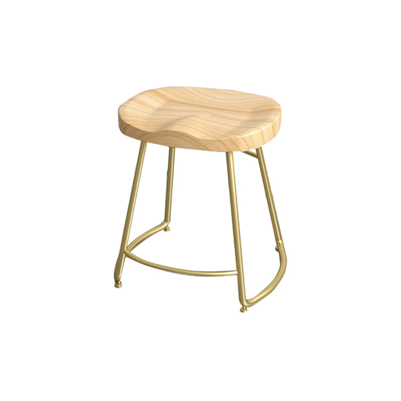 Modern Style Bar-stool with Footrest Iron Sled Legs for Kitchen Bar