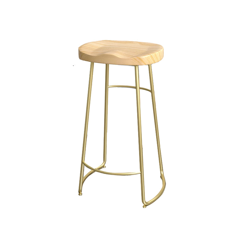 Modern Style Bar-stool with Footrest Iron Sled Legs for Kitchen Bar