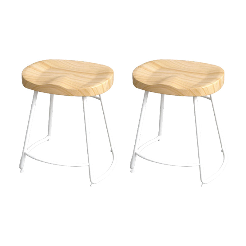 Modern Style Bar-stool with Footrest Iron Sled Legs for Kitchen Bar