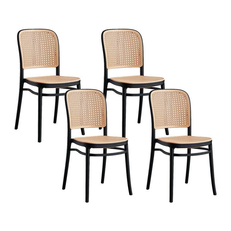 Taburete escandinavo de plástico para cocina, comedor, taburete sin brazos, taburete de bar con respaldo bajo