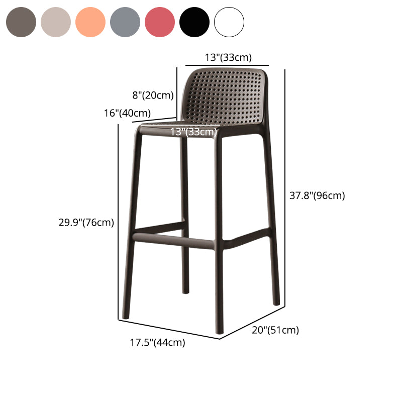 Taburete de comedor de cocina de plástico escandinavo