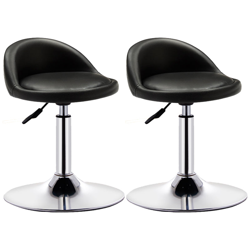 Taburete giratorio ajustable moderno, taburete de bar de acero para dormitorio con cojín