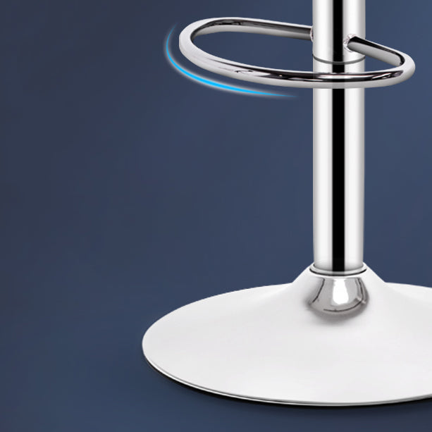Taburete giratorio ajustable moderno, taburete de bar de acero para dormitorio con cojín