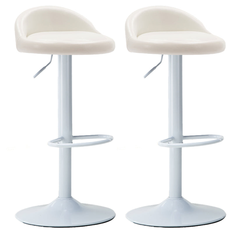 Taburete giratorio ajustable moderno, taburete de bar de acero para dormitorio con cojín