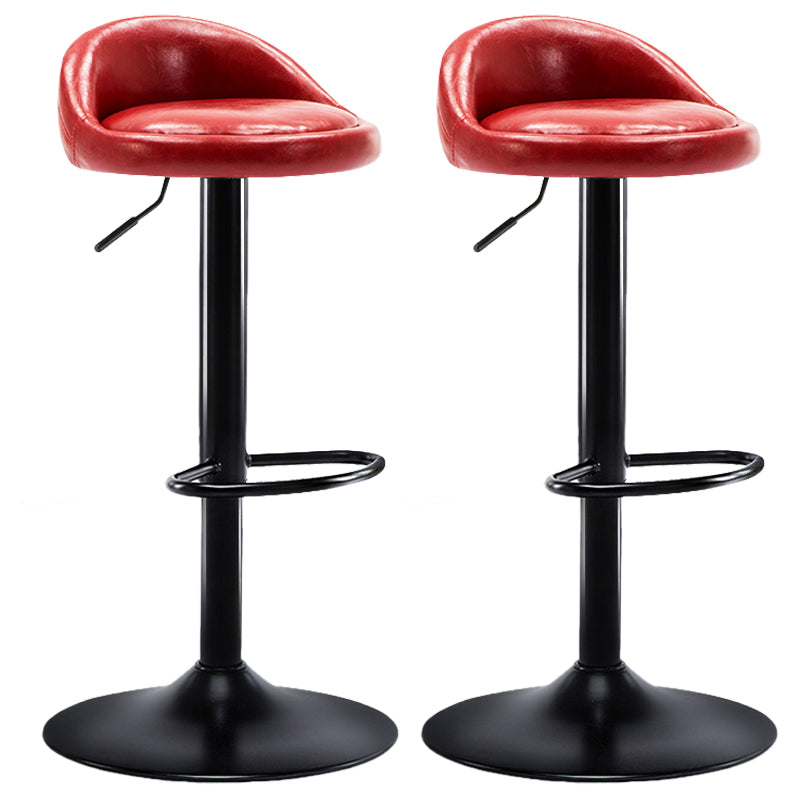 Taburete giratorio ajustable moderno, taburete de bar de acero para dormitorio con cojín