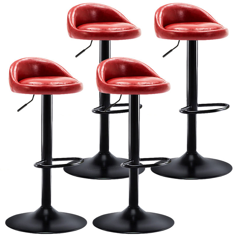 Taburete giratorio ajustable moderno, taburete de bar de acero para dormitorio con cojín