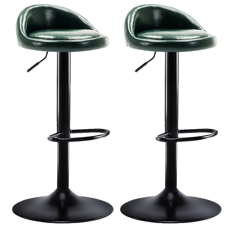 Taburete giratorio ajustable moderno, taburete de bar de acero para dormitorio con cojín