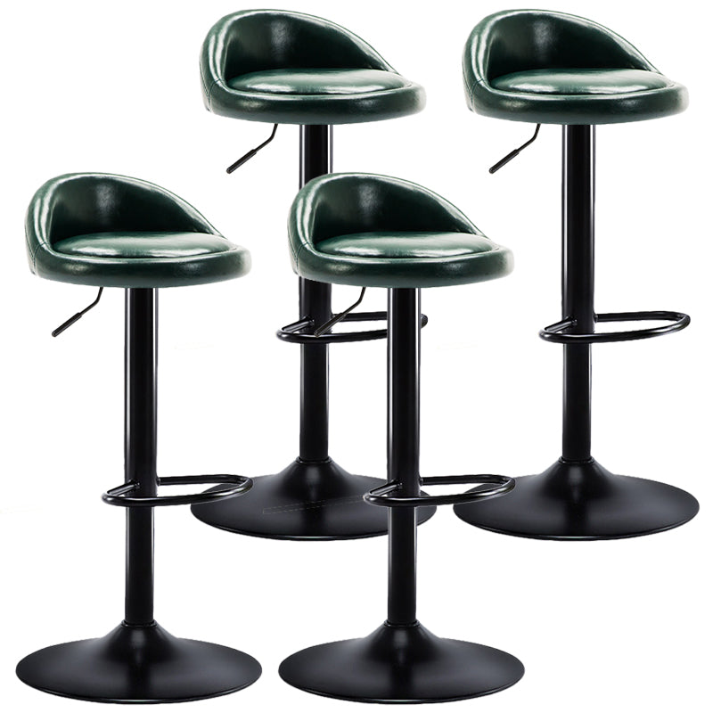 Taburete giratorio ajustable moderno, taburete de bar de acero para dormitorio con cojín