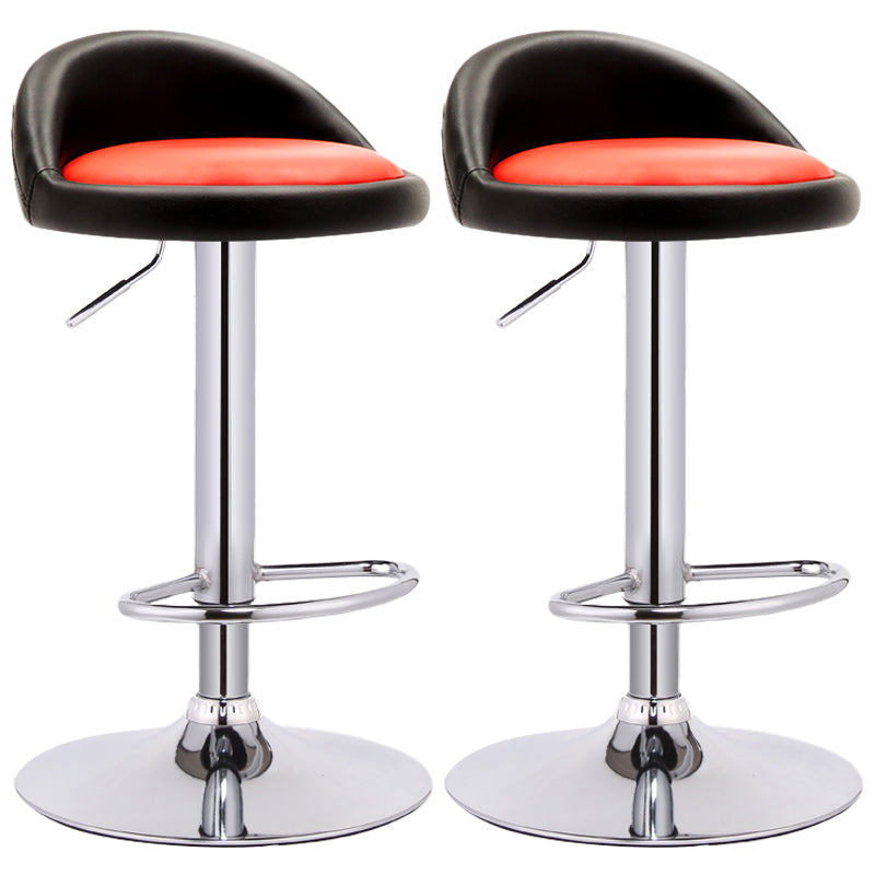 Taburete giratorio ajustable moderno, taburete de bar de acero para dormitorio con cojín