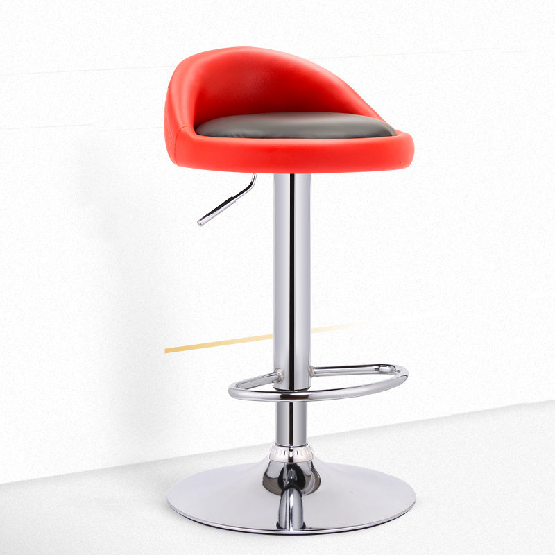 Moderner, verstellbarer, drehbarer Thekenhocker, Schlafzimmer-Barhocker aus Stahl mit Kissen