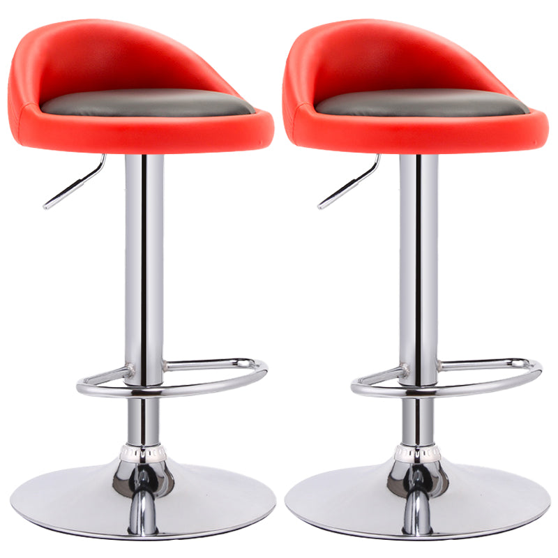 Taburete giratorio ajustable moderno, taburete de bar de acero para dormitorio con cojín