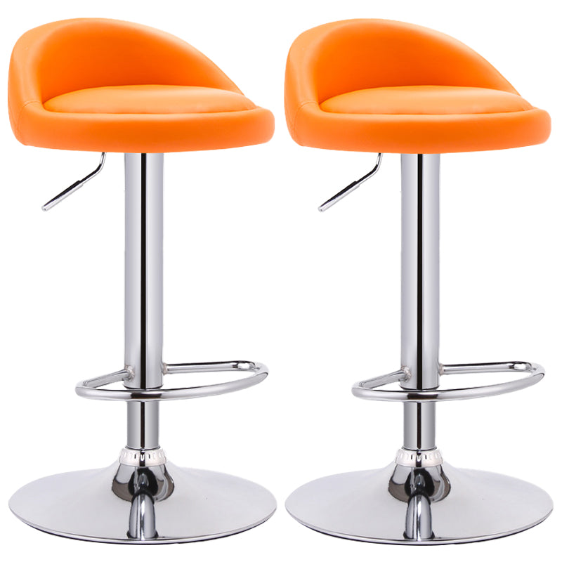 Taburete giratorio ajustable moderno, taburete de bar de acero para dormitorio con cojín